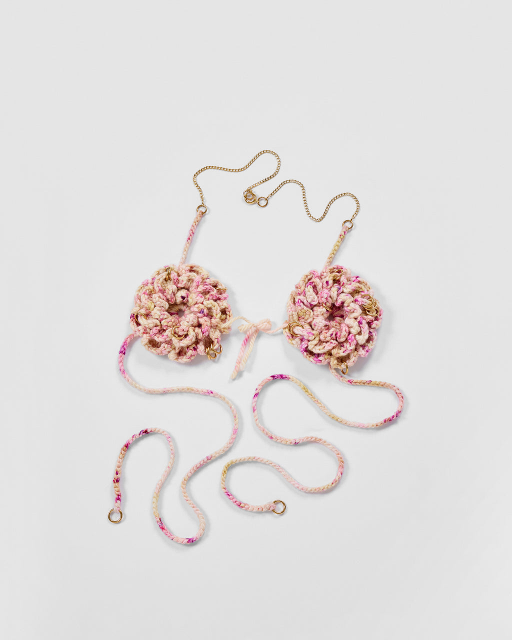 Chunky Pierced Floral Bra - L