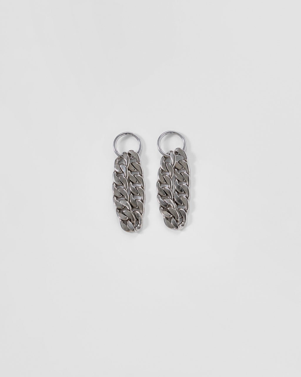 Double Curb Chain Earrings