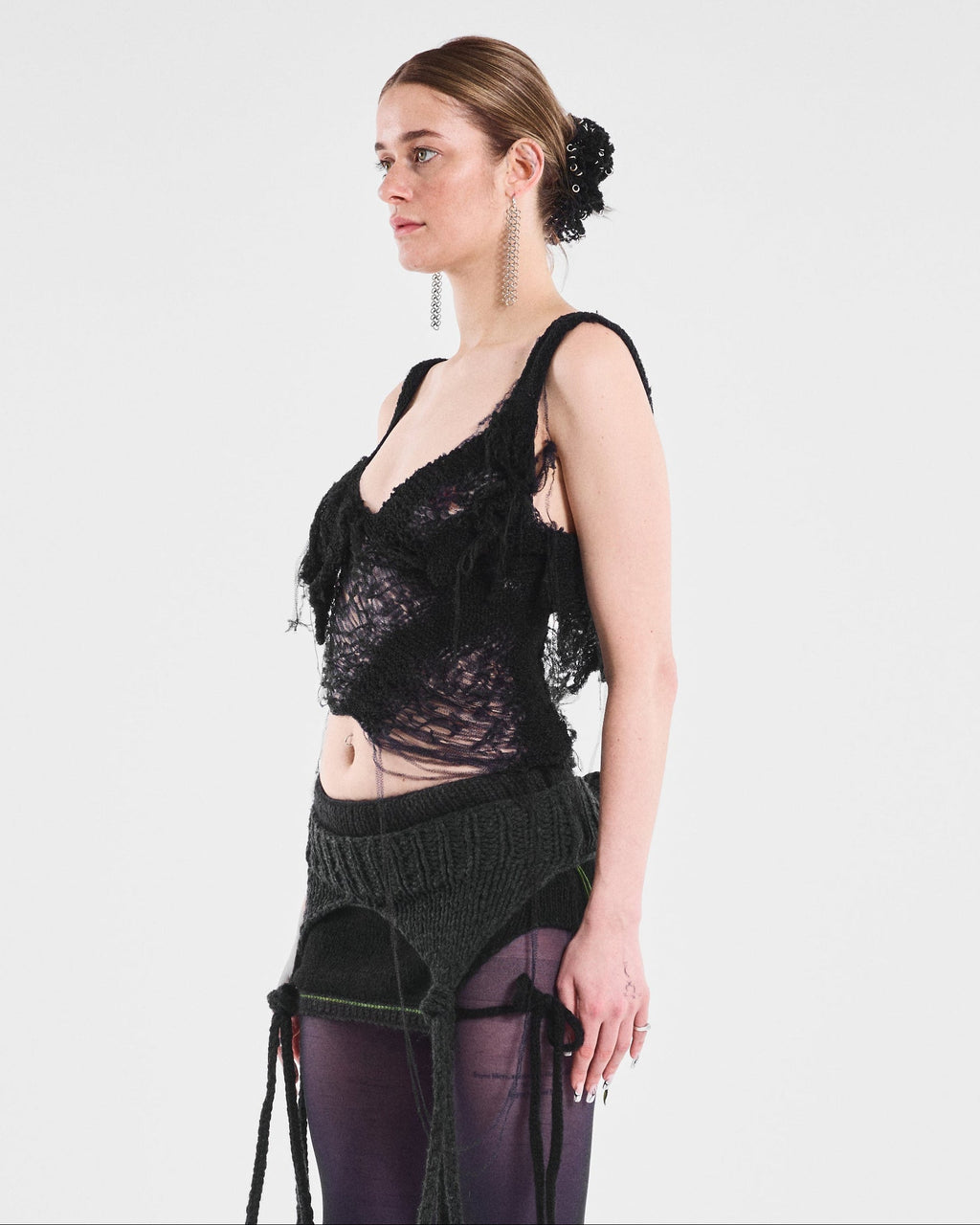 Shredded Knit Tank Top