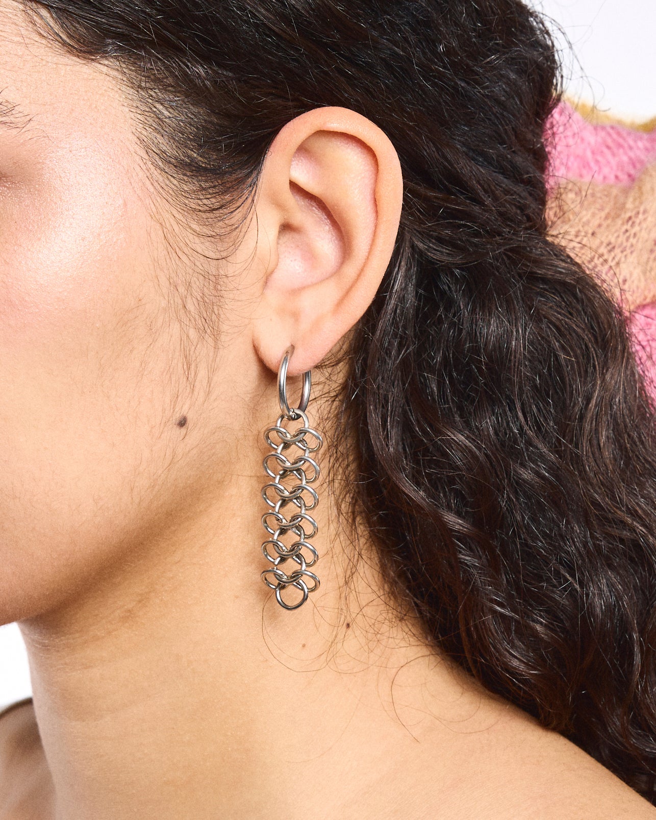 Asymmetric Chainmail Earrings