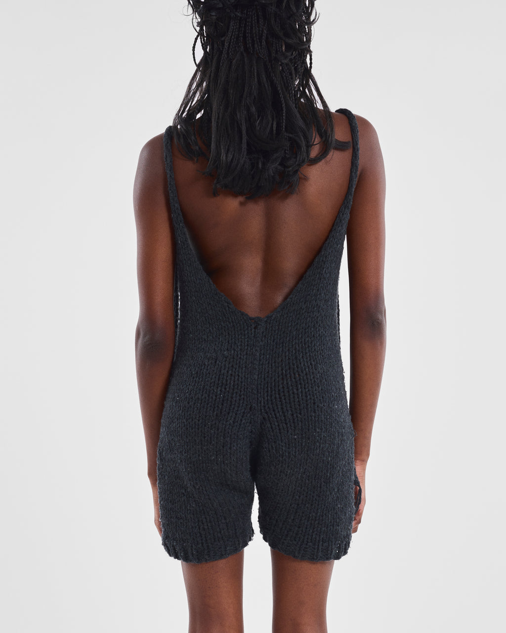 Tie-Shoulder Knit Romper