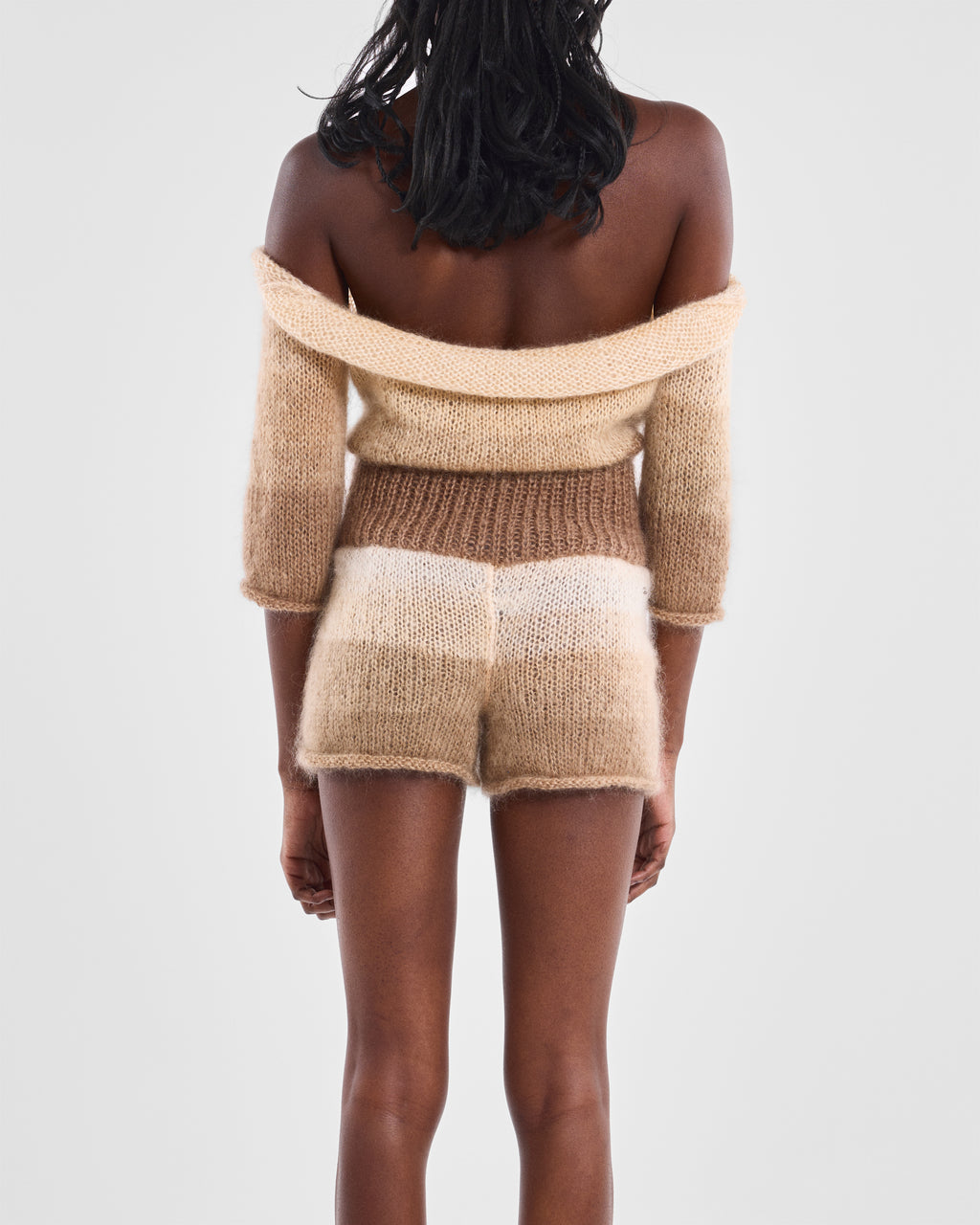 Off-Shoulder Knit Romper