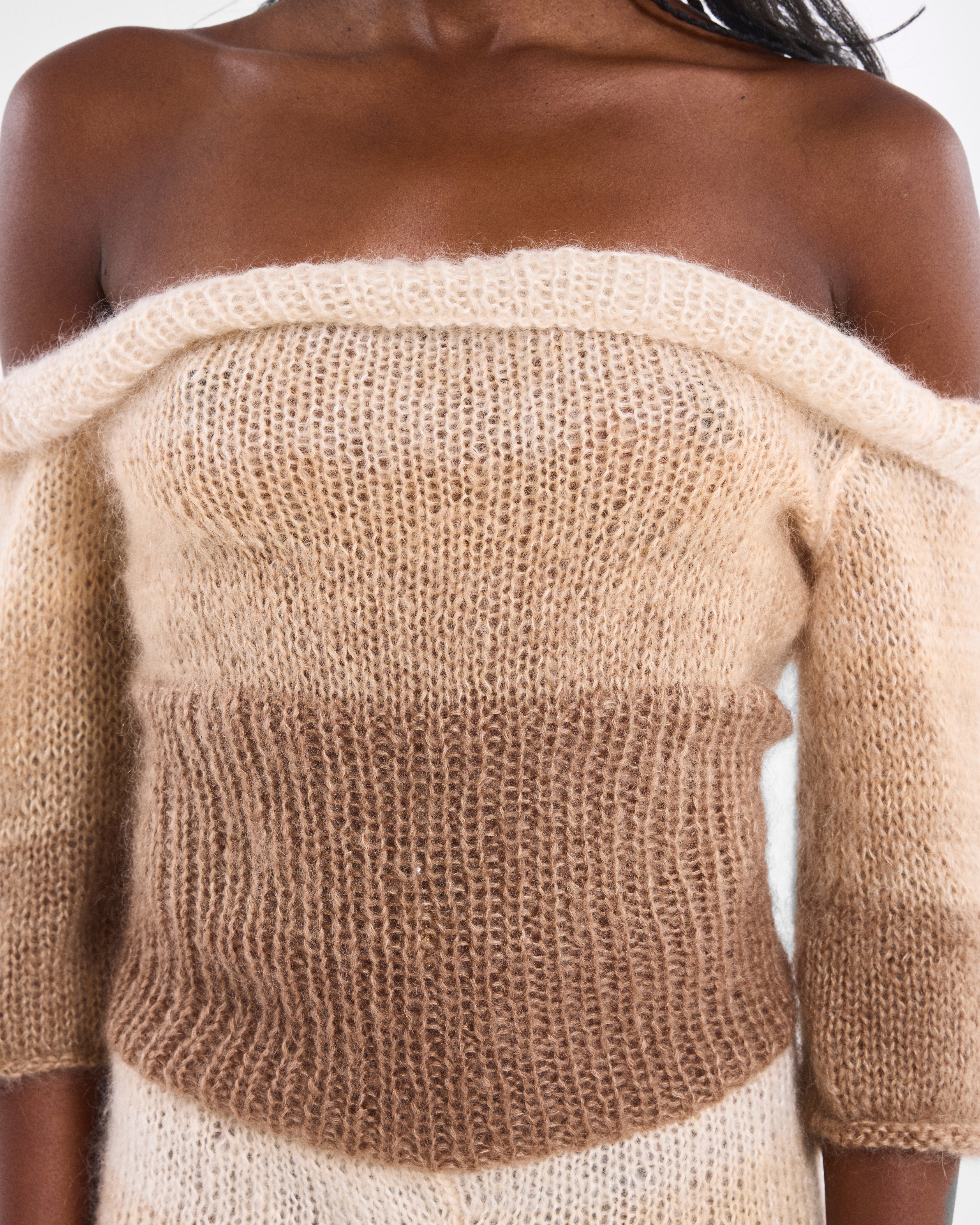 Off-Shoulder Knit Romper