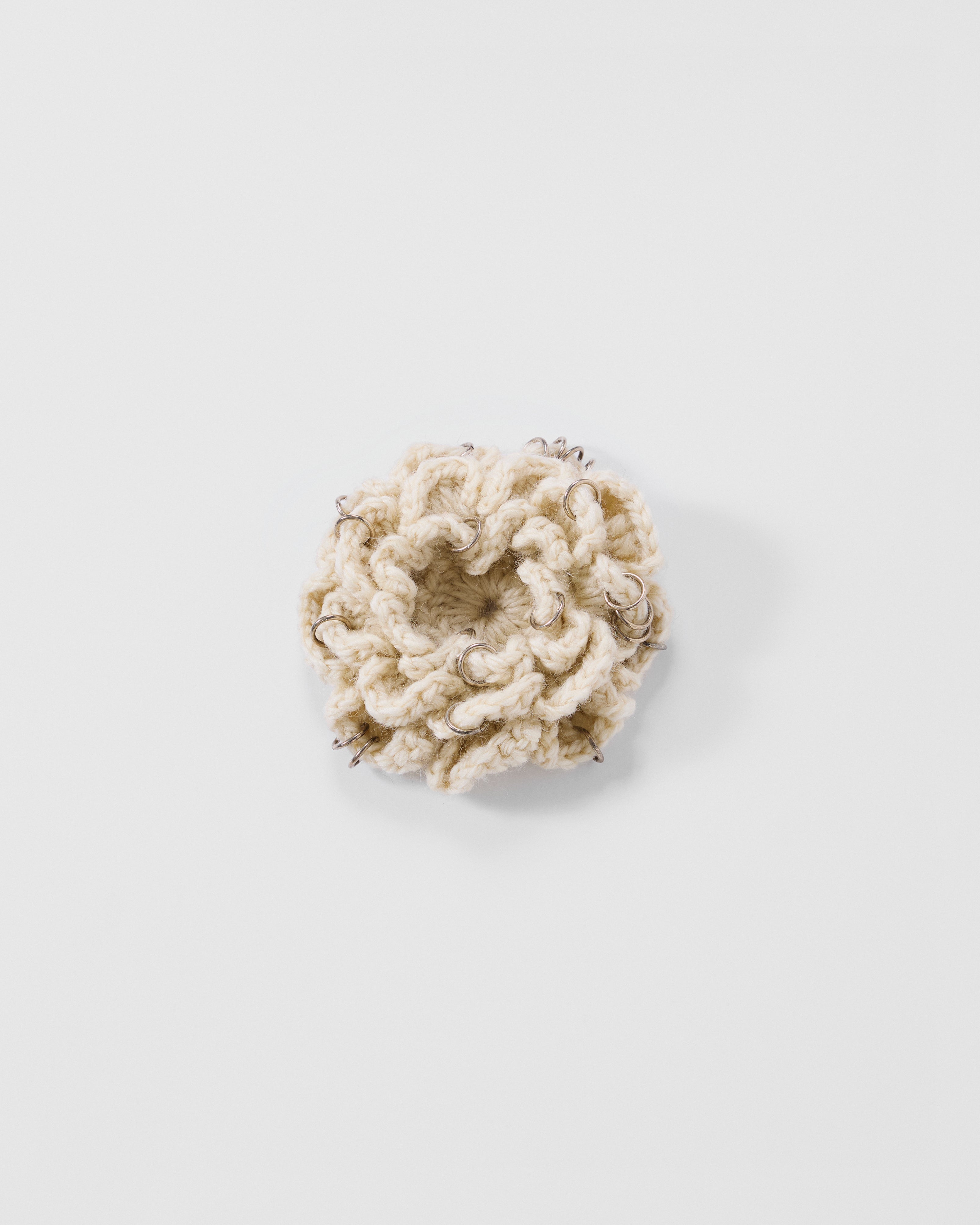Pierced Floral Hair Clip - L