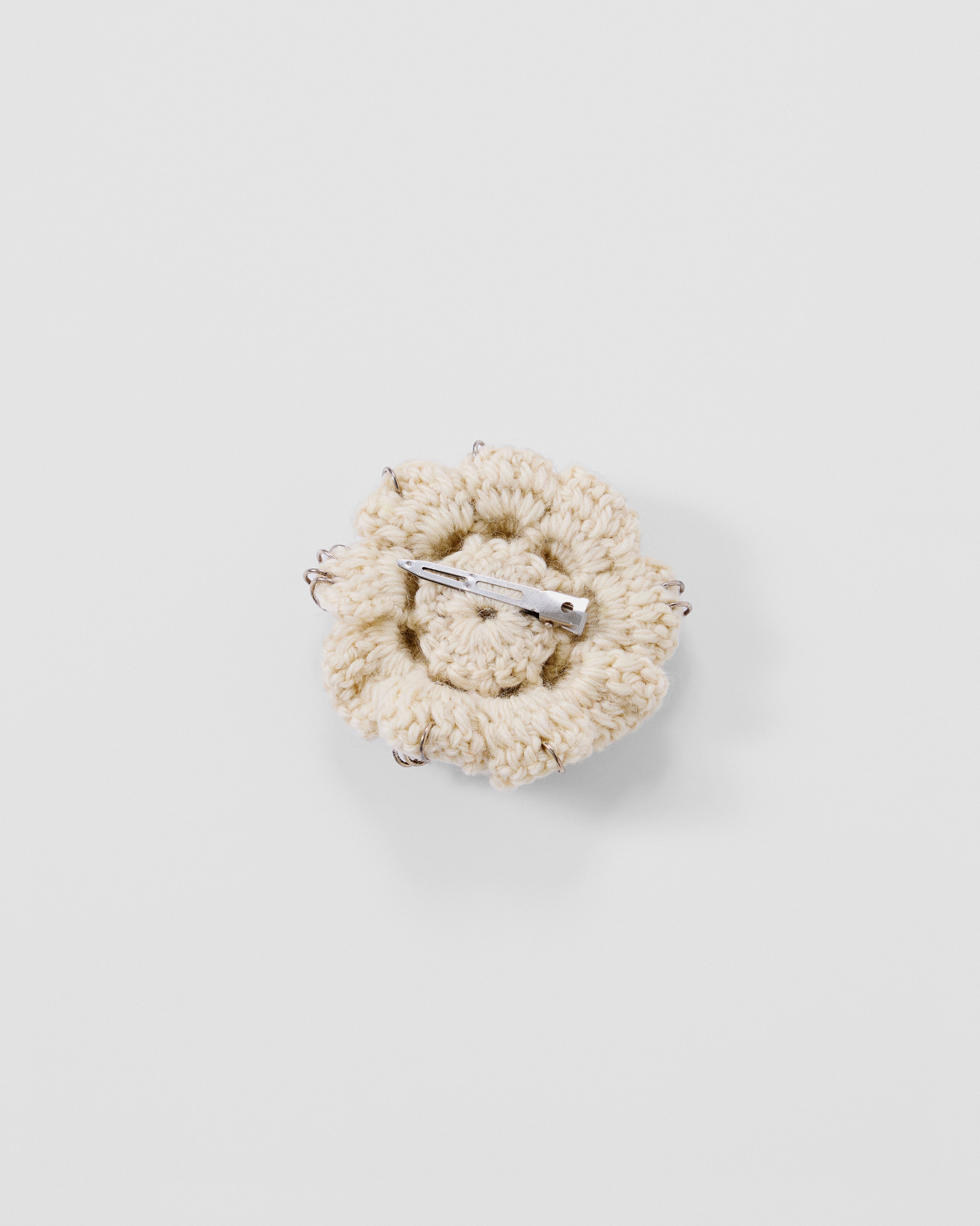 Pierced Floral Hair Clip - L