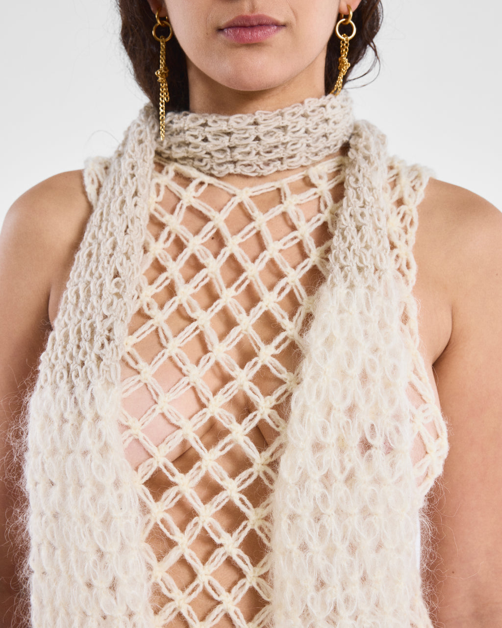 Chunky Mesh Lace Veil