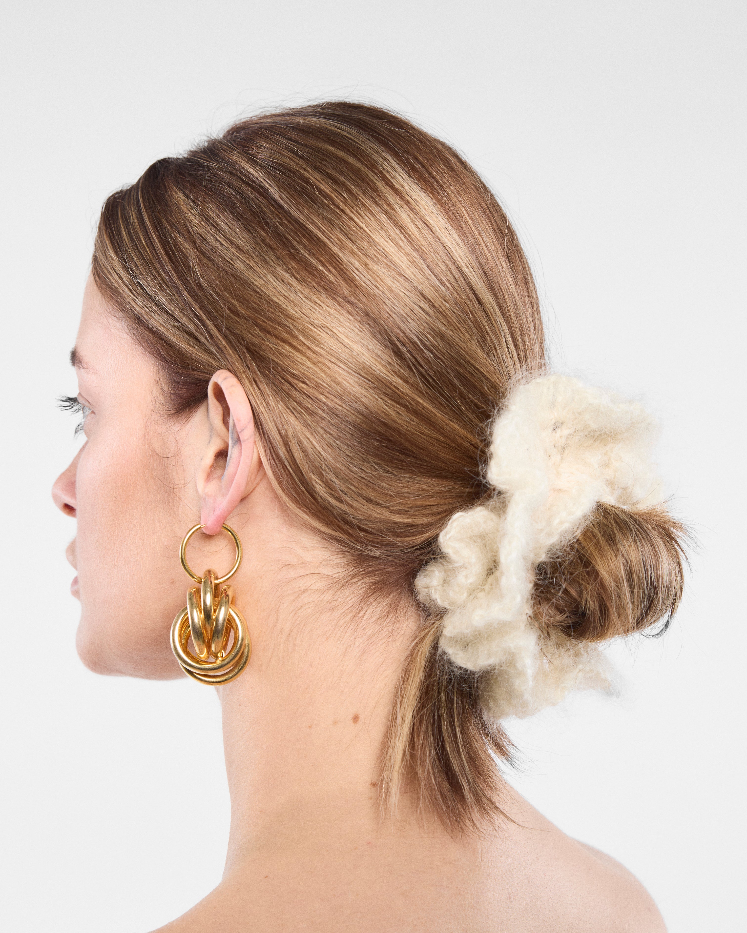 Large Knotted Hoop Earrings