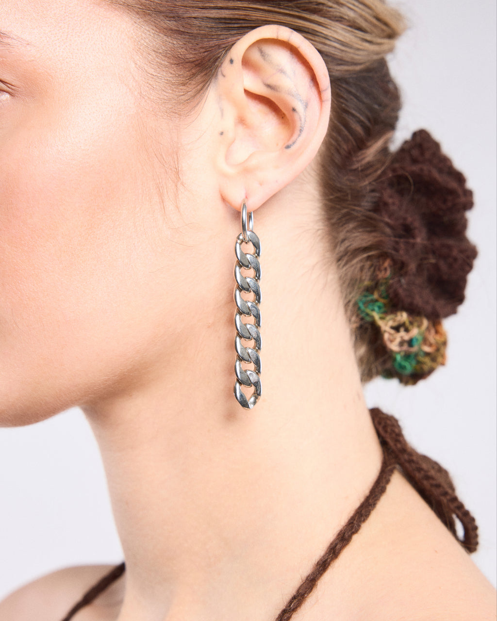 Asymmetric Curb Chain Earrings