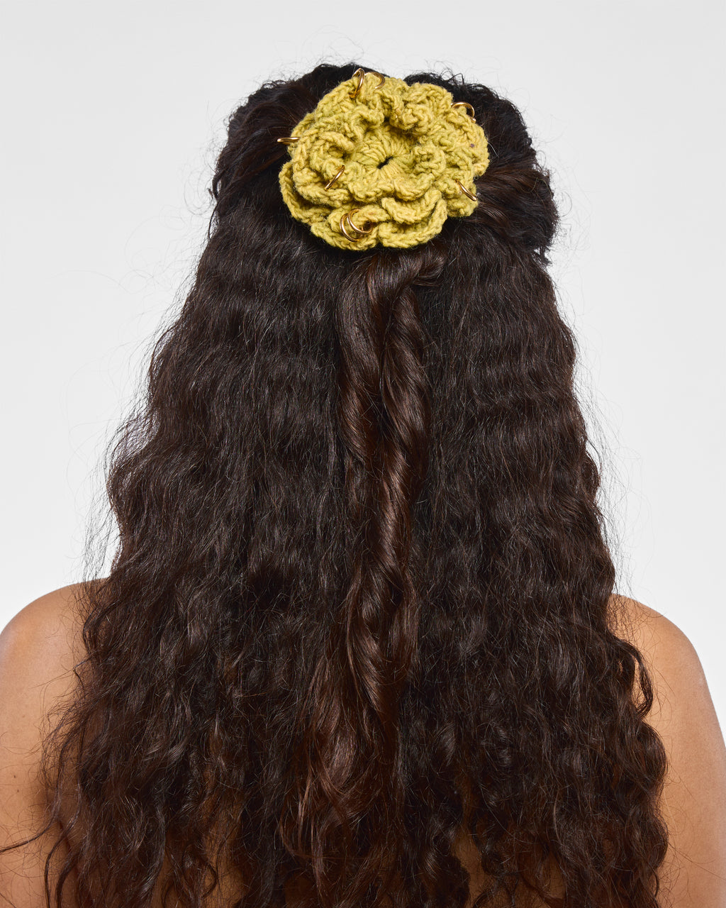 Pierced Floral Hair Clip - L