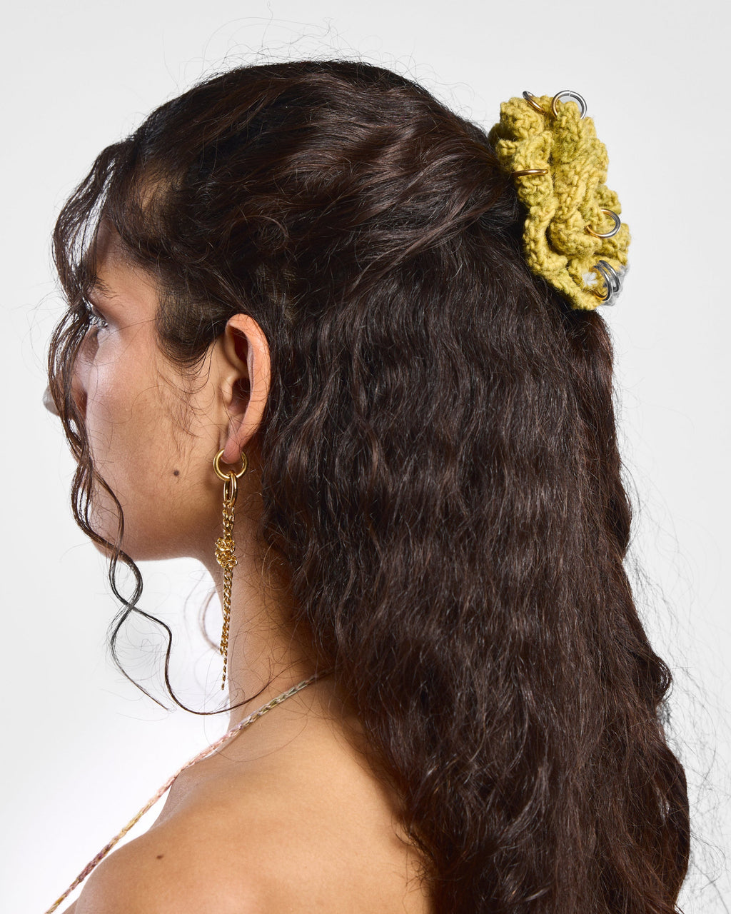 Pierced Floral Hair Clip - L