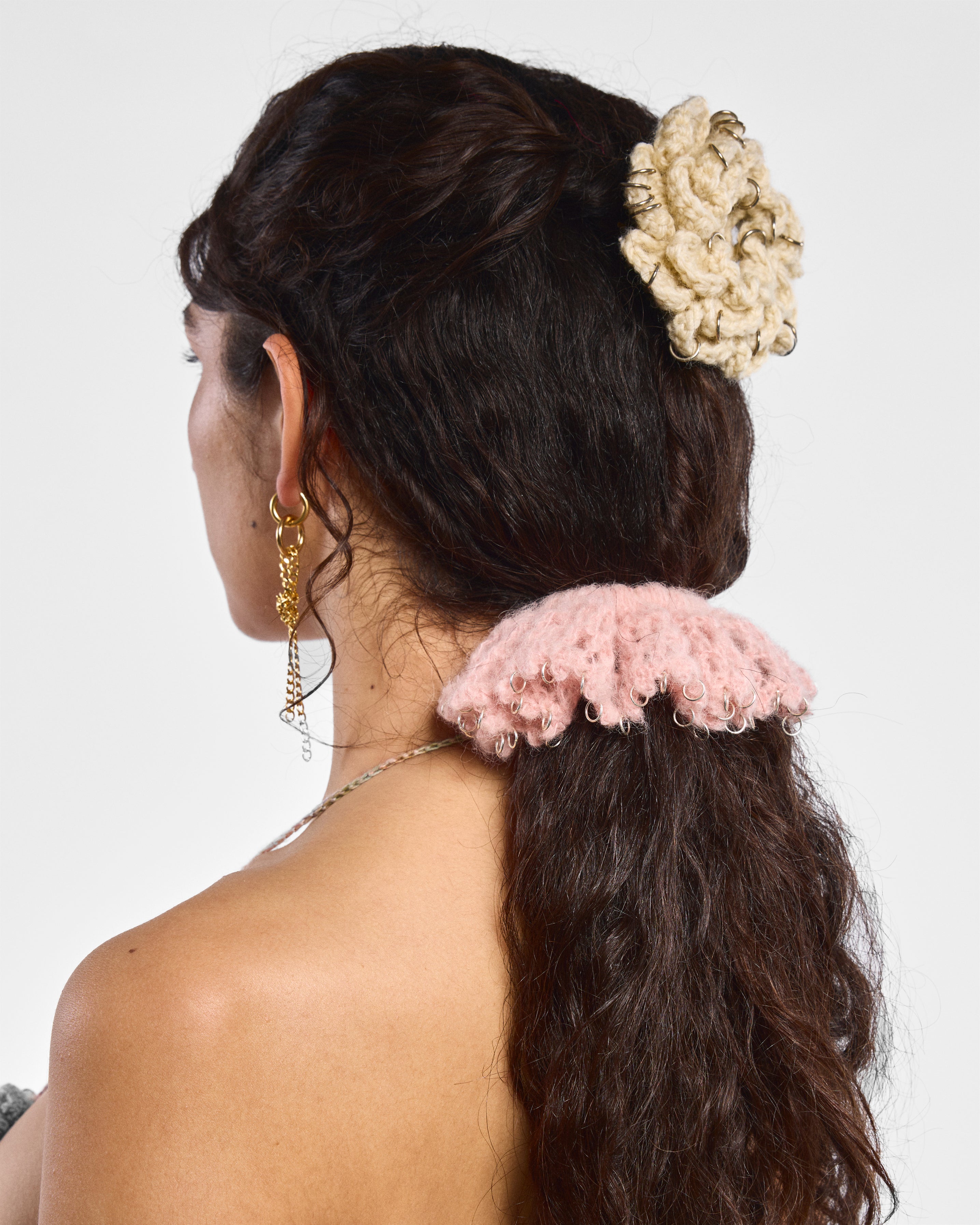 Pierced Floral Hair Clip - L