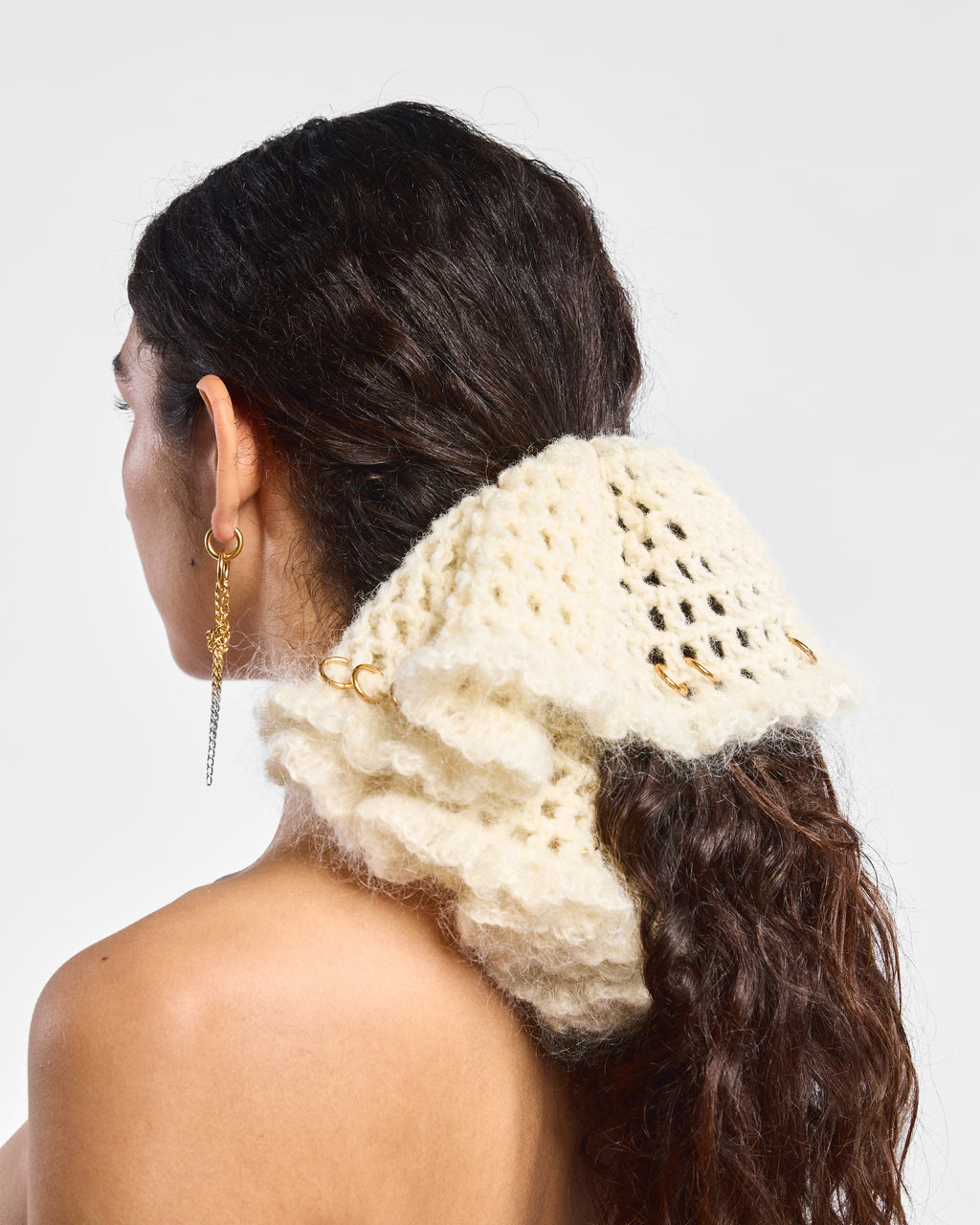 Fluffy Pierced Scrunchie - XL